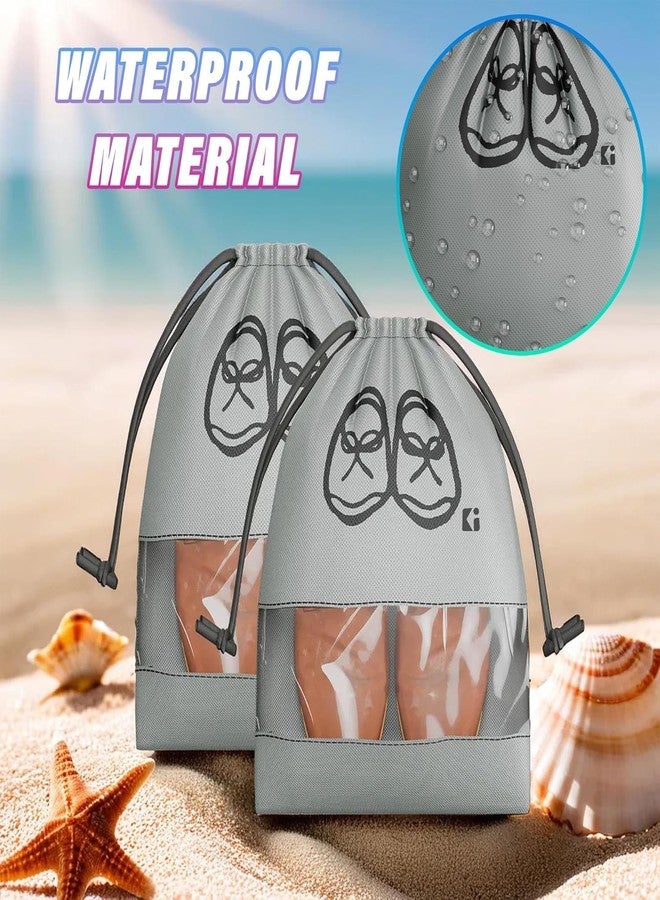 ORBITORA Pack of 2 Waterproof Shoe Cover Bag for Travel & Storage Foldable Shoe Organizer Pouch- Dustproof, Portable & Lightweight Shoe Packing Bag for Men & Women Multi Color - Image 5